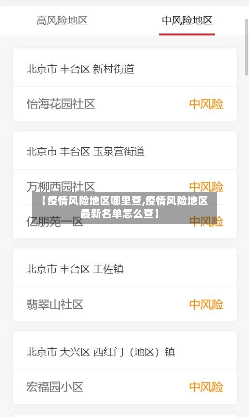 【疫情风险地区哪里查,疫情风险地区最新名单怎么查】-第2张图片