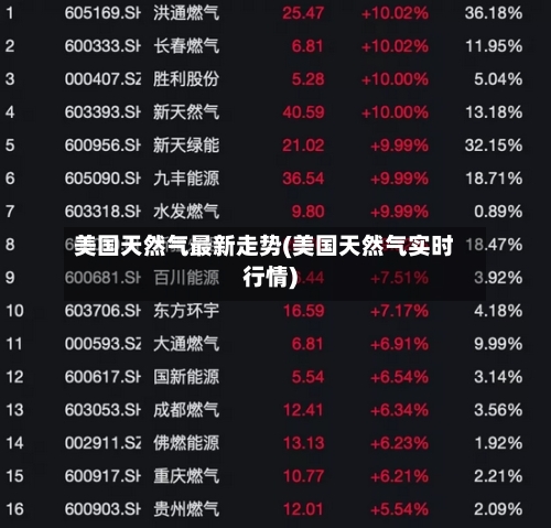 美国天然气最新走势(美国天然气实时行情)