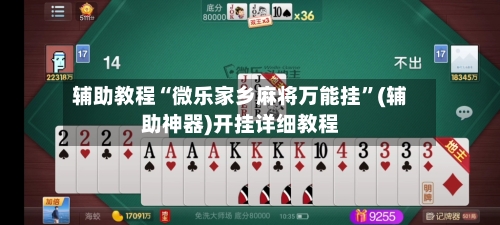 辅助教程“微乐家乡麻将万能挂”(辅助神器)开挂详细教程